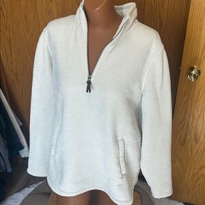 32 Degrees Cream Half-Zip Cowl Neck Pullover